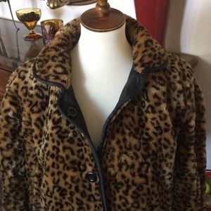 Cheetah print reversible jacket